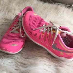 Neon Pink Nike Free